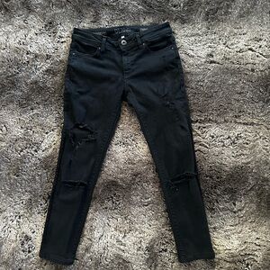 DL1961 distressed black jeans